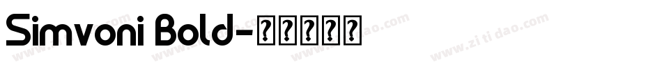 Simvoni Bold字体转换